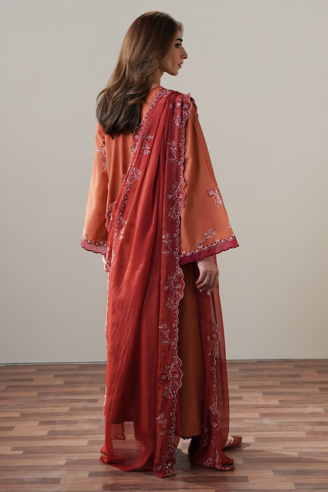 Cross Stitch | Mahiri Embroidered Collection 26 |SCARLET EMBER