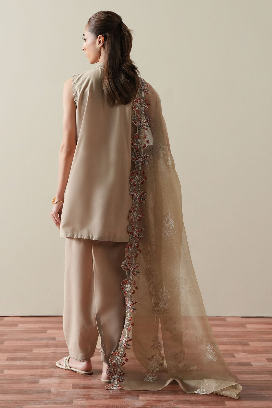 Cross Stitch | Mahiri Embroidered Collection 26 |DUSTY SAGE