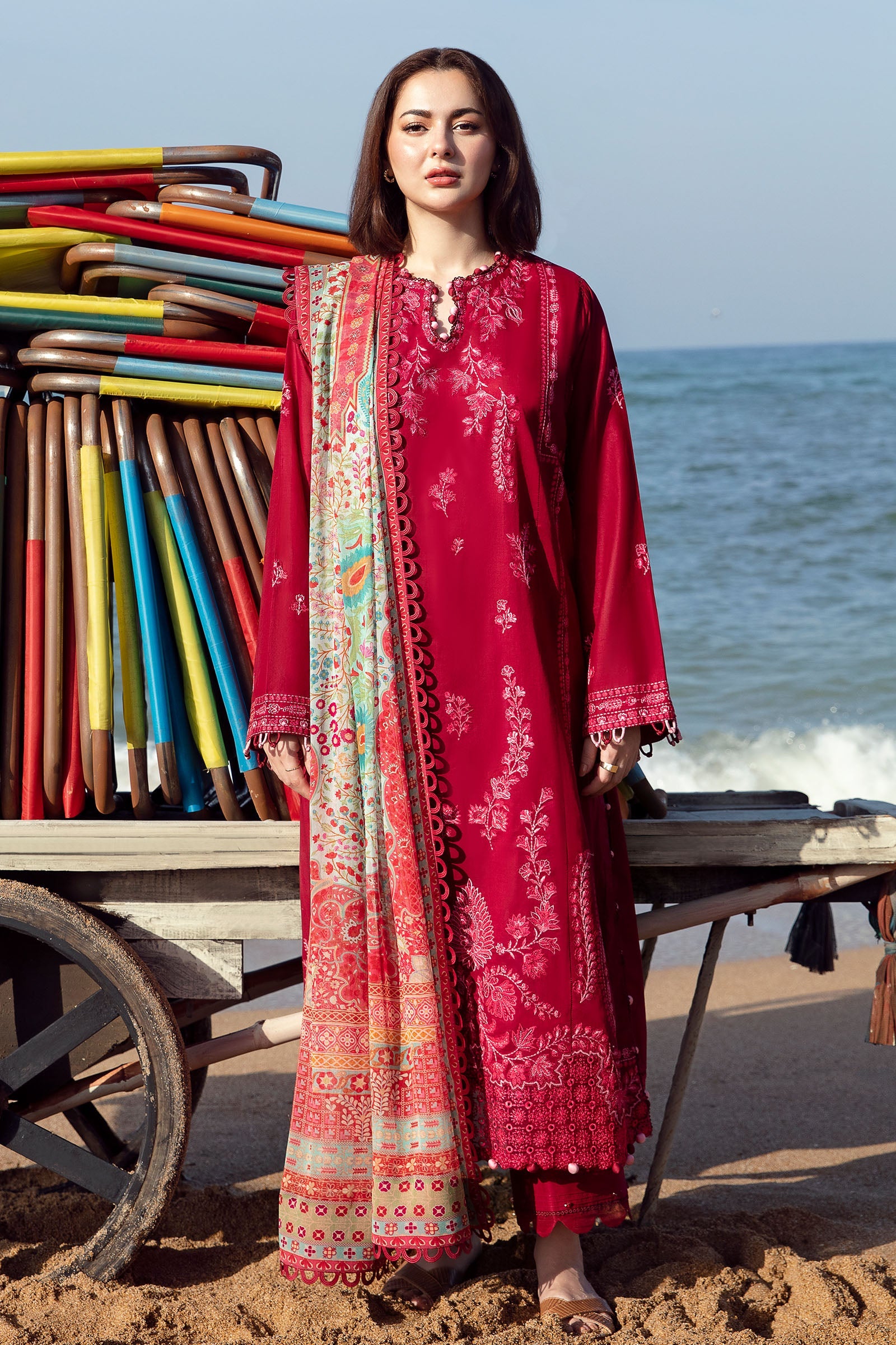 Zaha | Embroidered Lawn Collection | EIRA (ZL23-10 B) - Pakistani Clothes for women, in United Kingdom and United States