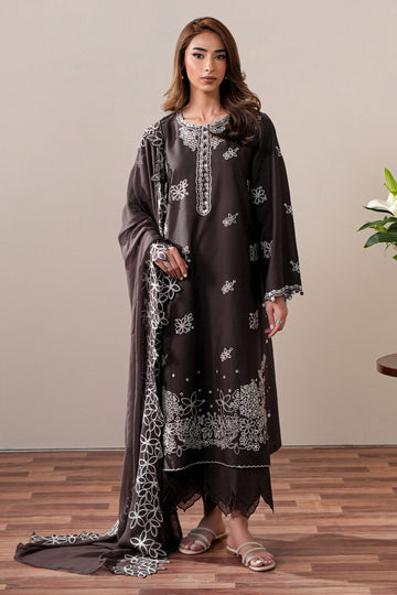 Cross Stitch | Mahiri Embroidered Collection 26 | SEAL BROWN