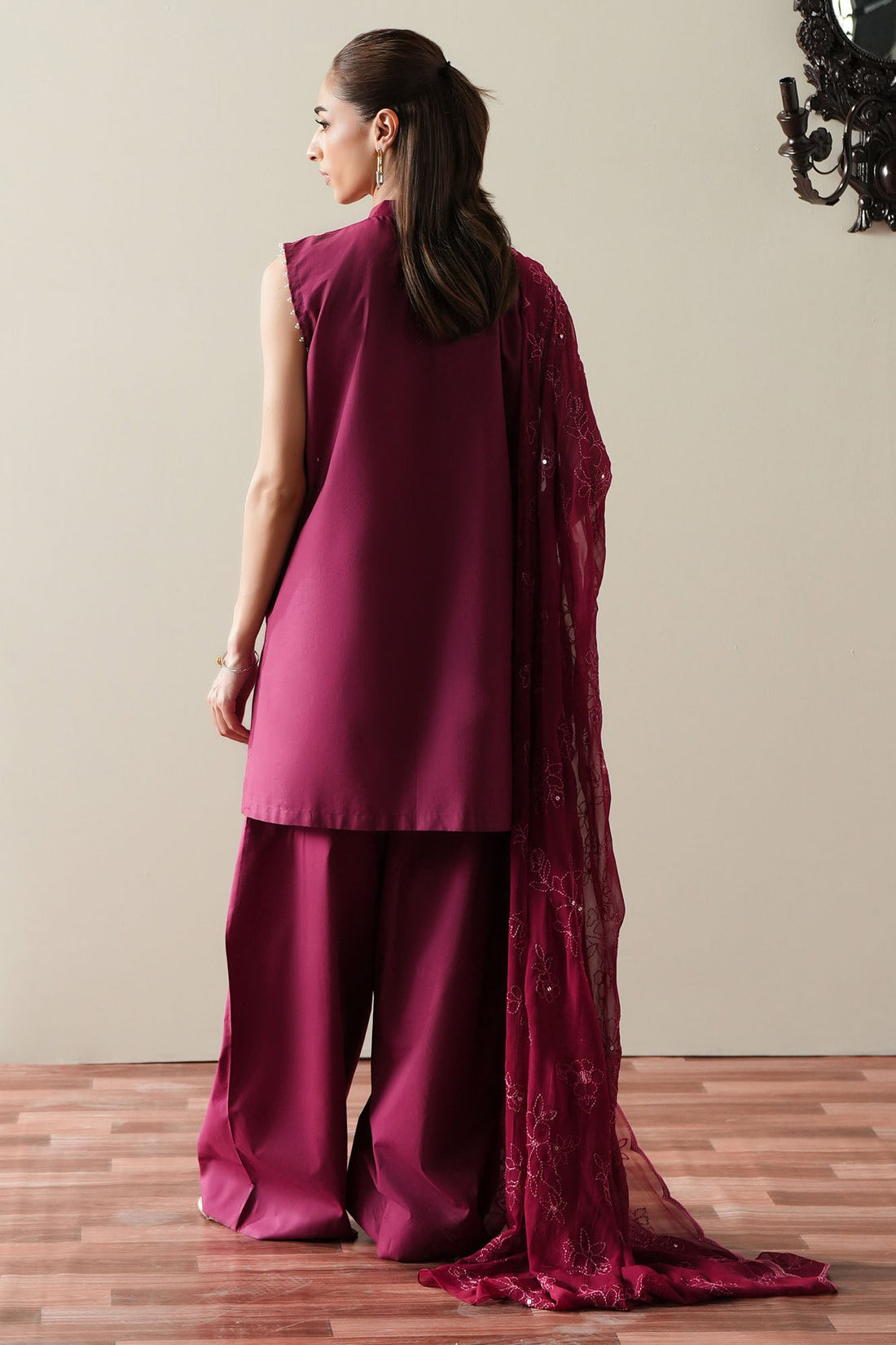 Cross Stitch | Mahiri Embroidered Collection 26 |RUBY GLOW