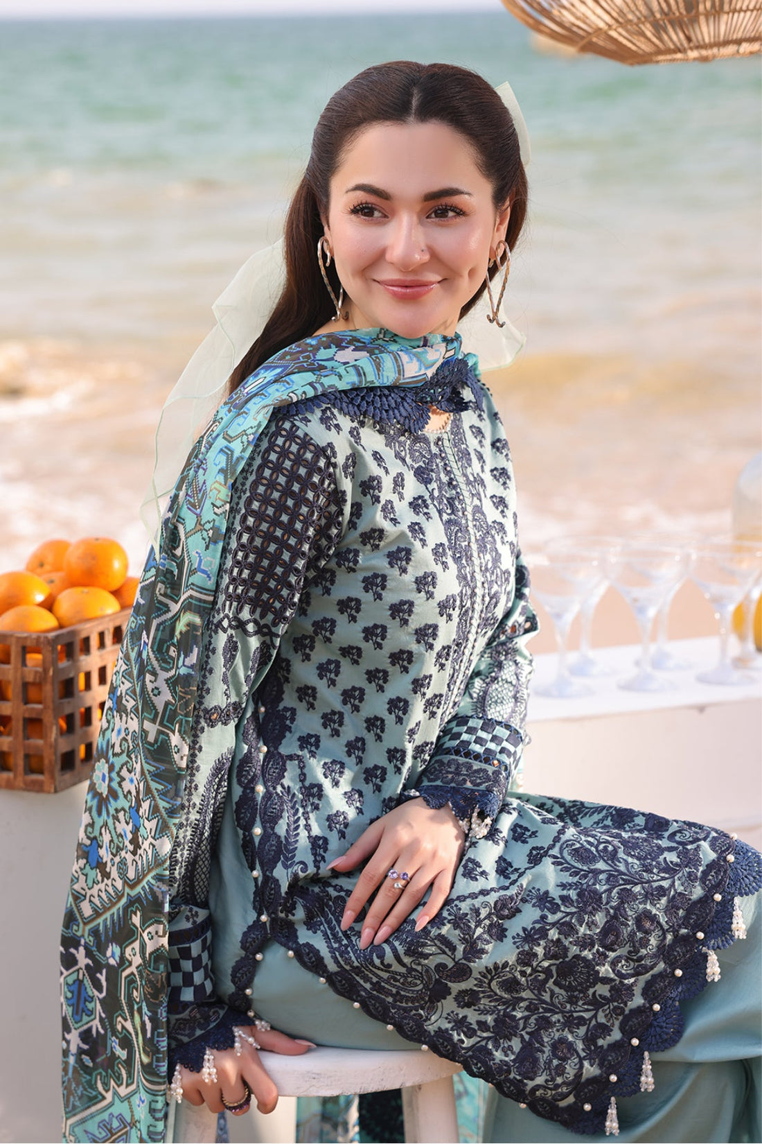 Imrozia Premium | Hania Luxury Lawn 25 | SL 75 A Parizay