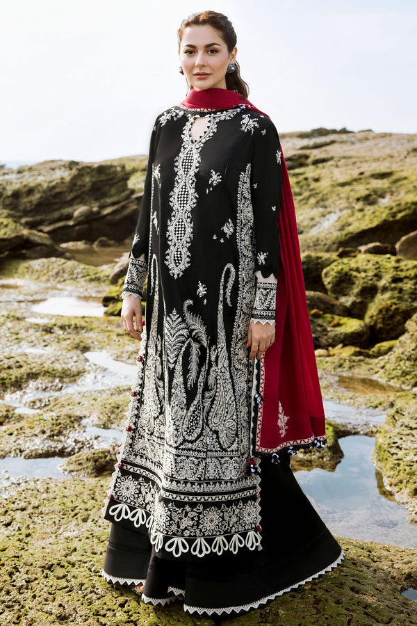 Zaha | Embroidered Lawn Collection | ISKELE (ZL23-01 A) - Hoorain Designer Wear - Pakistani Ladies Branded Stitched Clothes in United Kingdom, United states, CA and Australia
