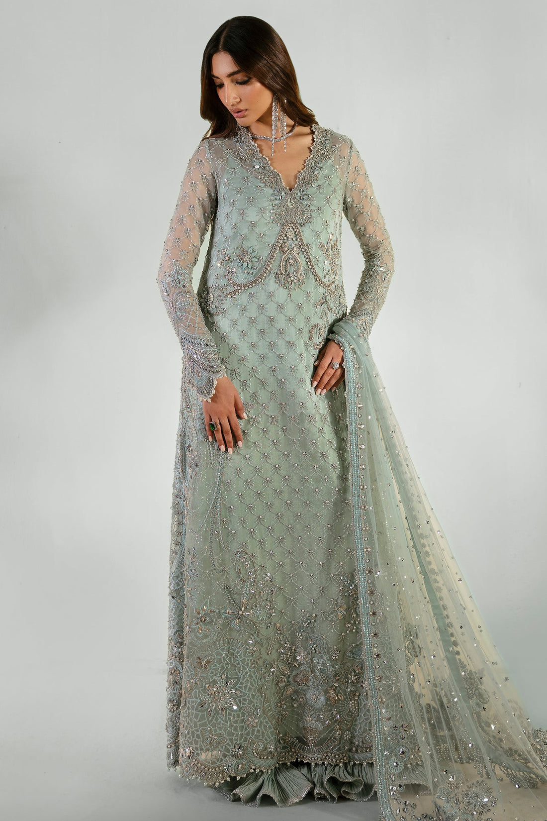 Elan Pret Crepuscule | Party Dresses UK Tagged "Mint Green" Hoorain Designer Wear Elan Pret Crepuscule | Party Dresses UK Tagged "Mint Green" Hoorain Designer Wear