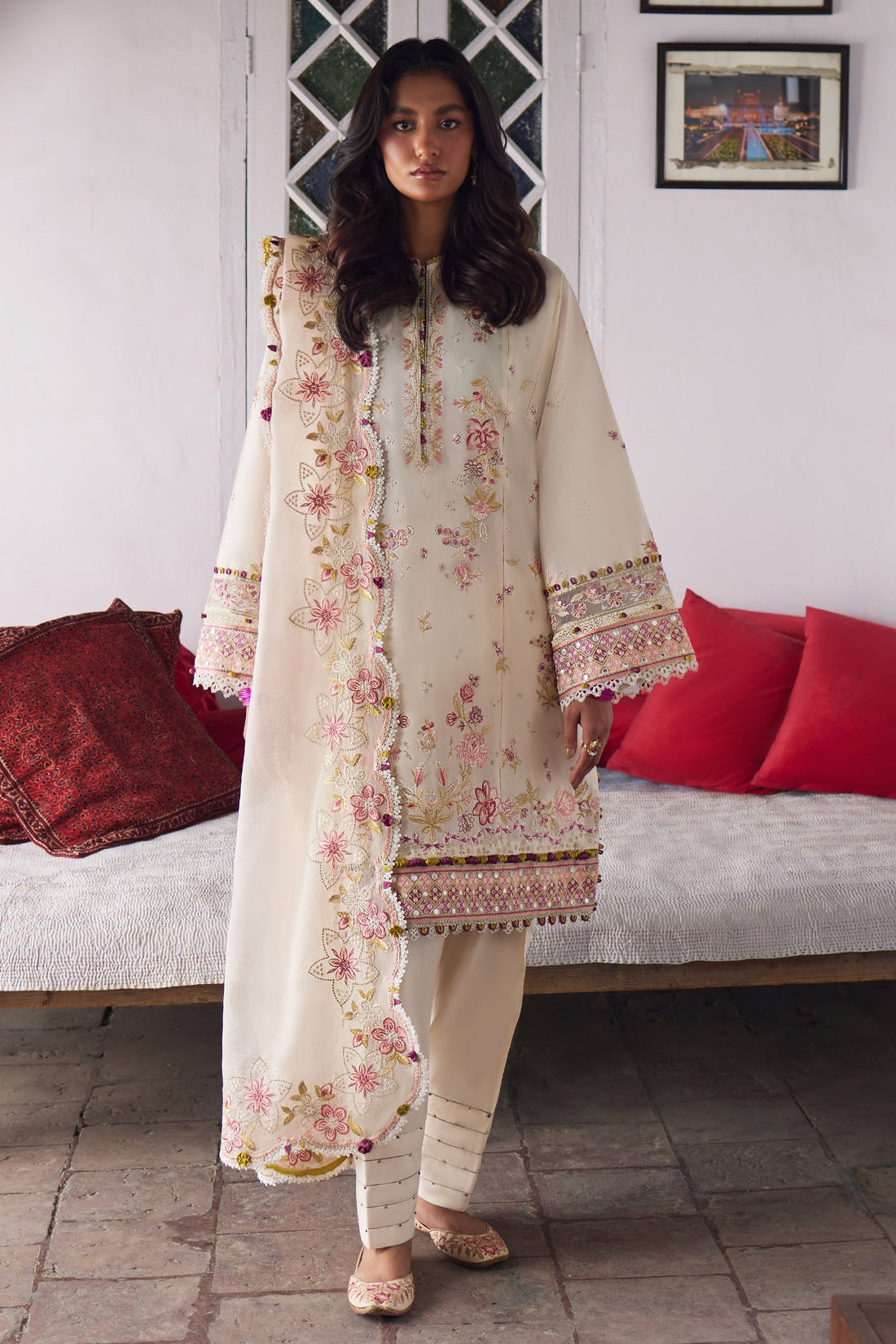 Zaha | Festive Lawn 24 | ELA (ZF24-05) - Pakistani Clothes for women, in United Kingdom and United States