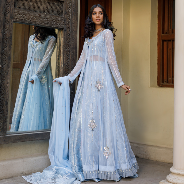 Wahajmkhan | Bahar Begum Formals | BABY BLUE BAHAR - Pakistani Clothes for women, in United Kingdom and United States