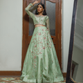 Wahajmkhan | Bahar Begum Formals | MINT BAHAR LEHNGA - Pakistani Clothes for women, in United Kingdom and United States