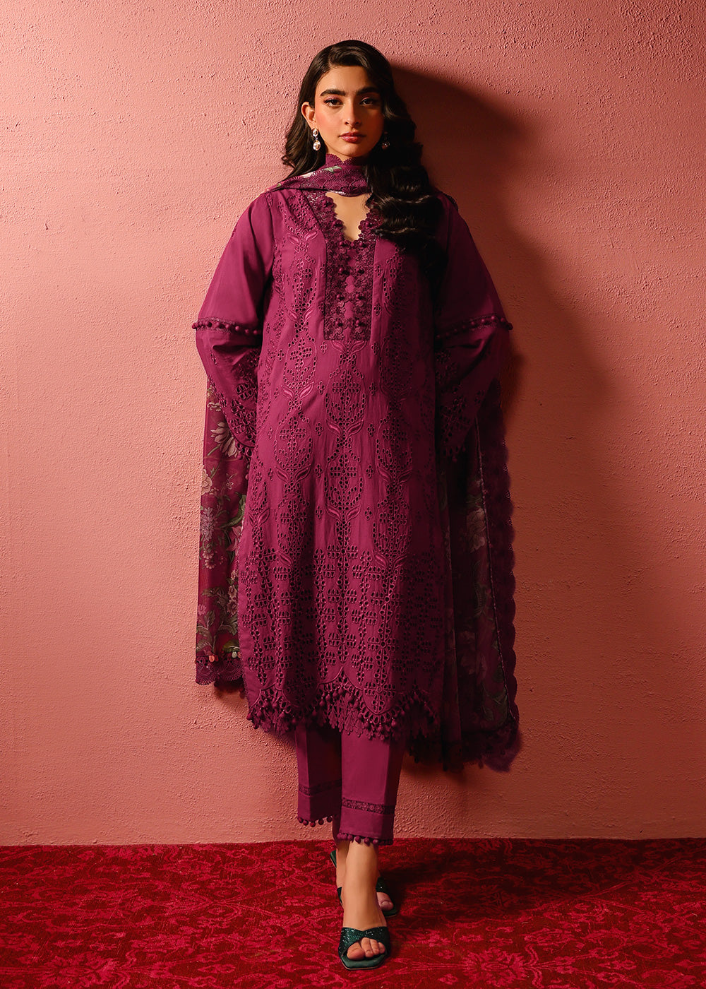 Al Karam | Schiffli Capsule | RTS | SHIRT, TROUSER & DUPATTA 1