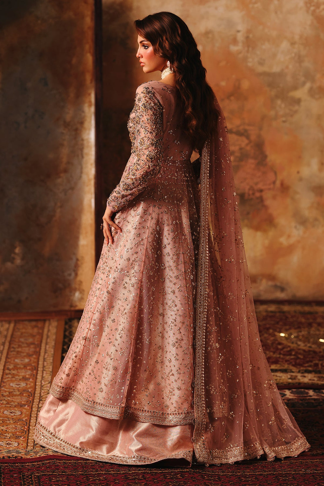 Formals - Pakistani Formal Dresses and Clothes - United Kingdom Tagged "Dusty Pink" Hoorain Designer Wear Formals - Pakistani Formal Dresses and Clothes - United Kingdom Tagged "Dusty Pink" Hoorain Designer Wear