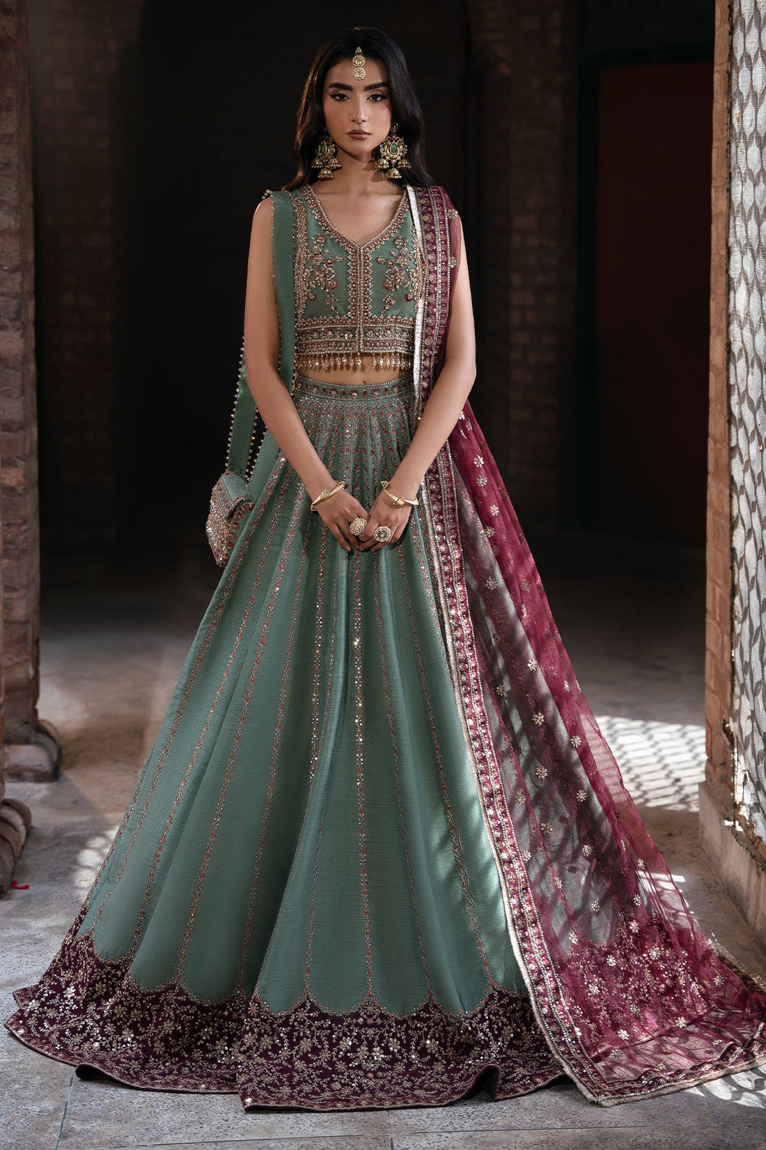 Bridals - Pakistani Ladies Bridal Dresses - United Kingdom Tagged "Sage Green" Hoorain Designer Wear Bridals - Pakistani Ladies Bridal Dresses - United Kingdom Tagged "Sage Green" Hoorain Designer Wear