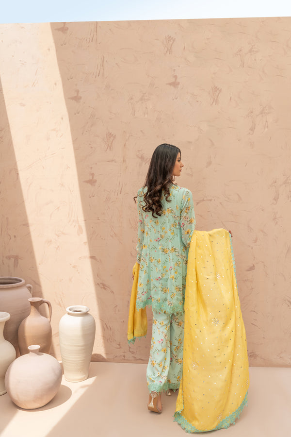 Wahaj M Khan | The Print Story |  Ferozi Yellow TPS Peplum