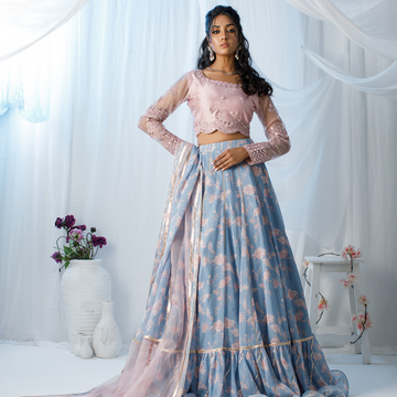 Wahaj M Khan | Zohra Drop 2 Formals | Pink Floral Printed LC