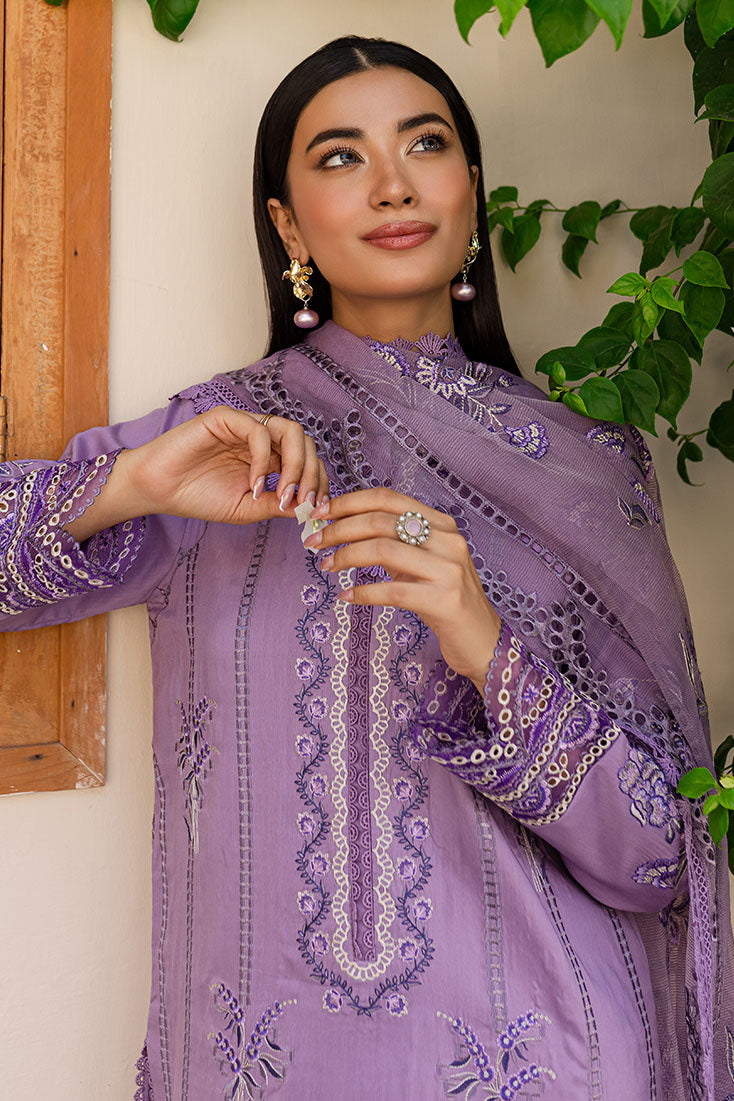 Marjjan | Aangan Embroidered Viscose |  PEV-22 A (LAVENDER)