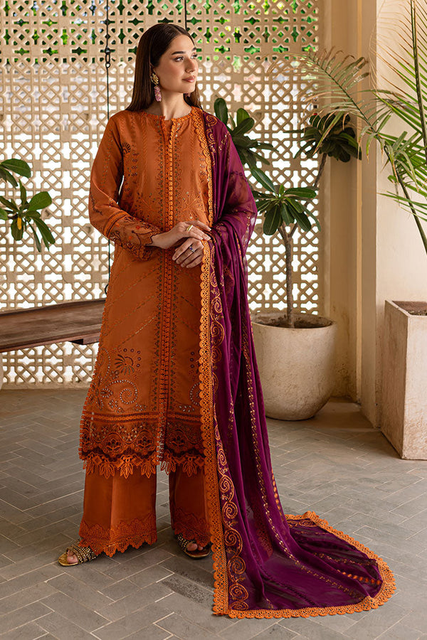 Marjjan | Aangan Embroidered Viscose |  PEV-23 B (RUST)