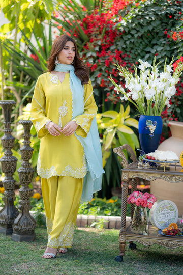 Wahaj M Khan | Pari Collection | Yellow Sheesha Pari Outfit