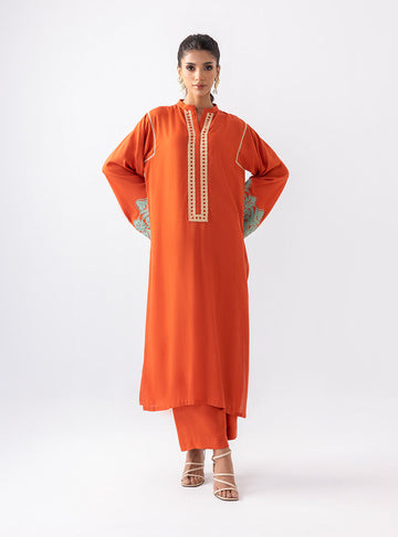 Zainab Chottani | Aara Casual Pret | Pumpkin Opal