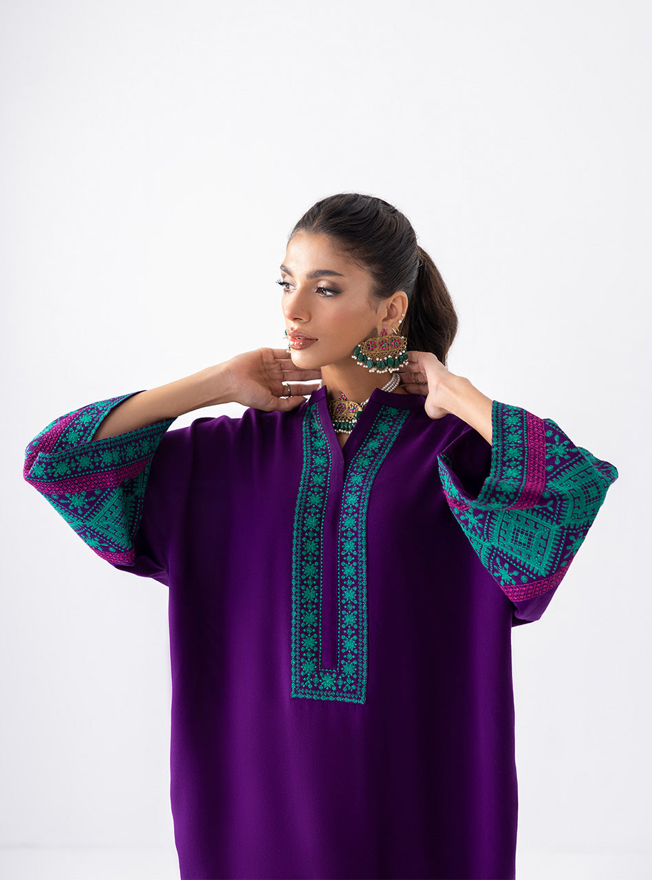 Zainab Chottani | Aara Casual Pret |  Blushing Plum