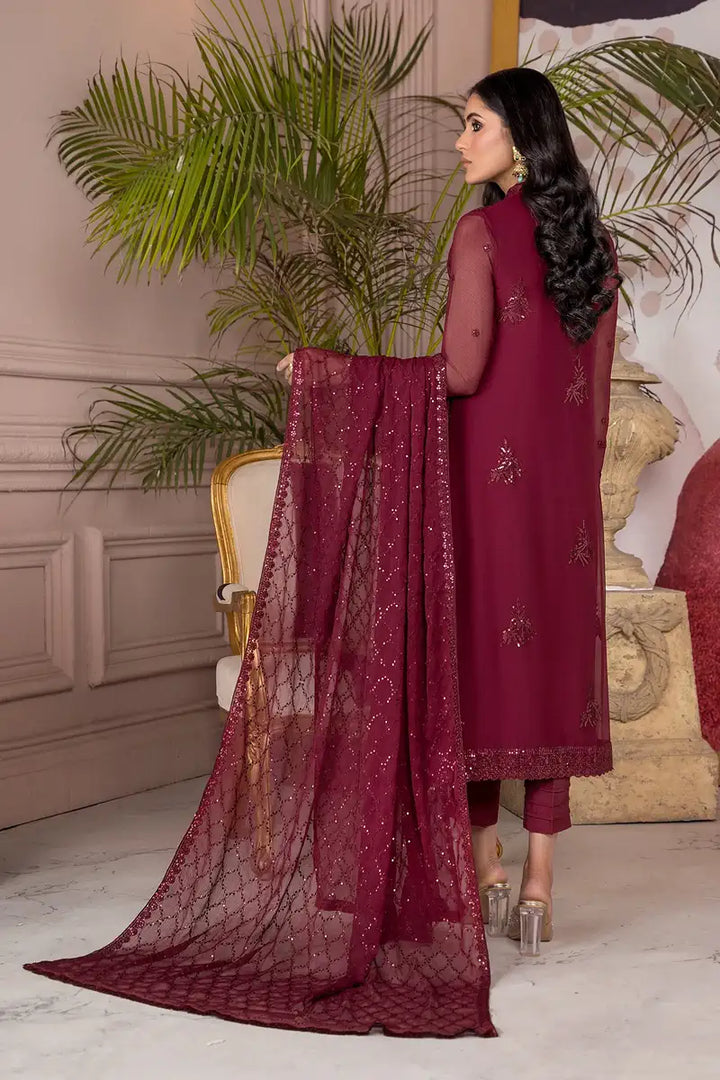 Zarif | Afreen Formals | ZA 04 MULBERRY - Hoorain Designer Wear - Pakistani Ladies Branded Stitched Clothes in United Kingdom, United states, CA and Australia