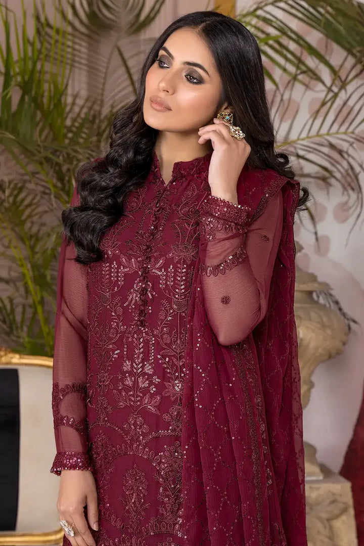 Zarif | Afreen Formals | ZA 04 MULBERRY - Hoorain Designer Wear - Pakistani Ladies Branded Stitched Clothes in United Kingdom, United states, CA and Australia