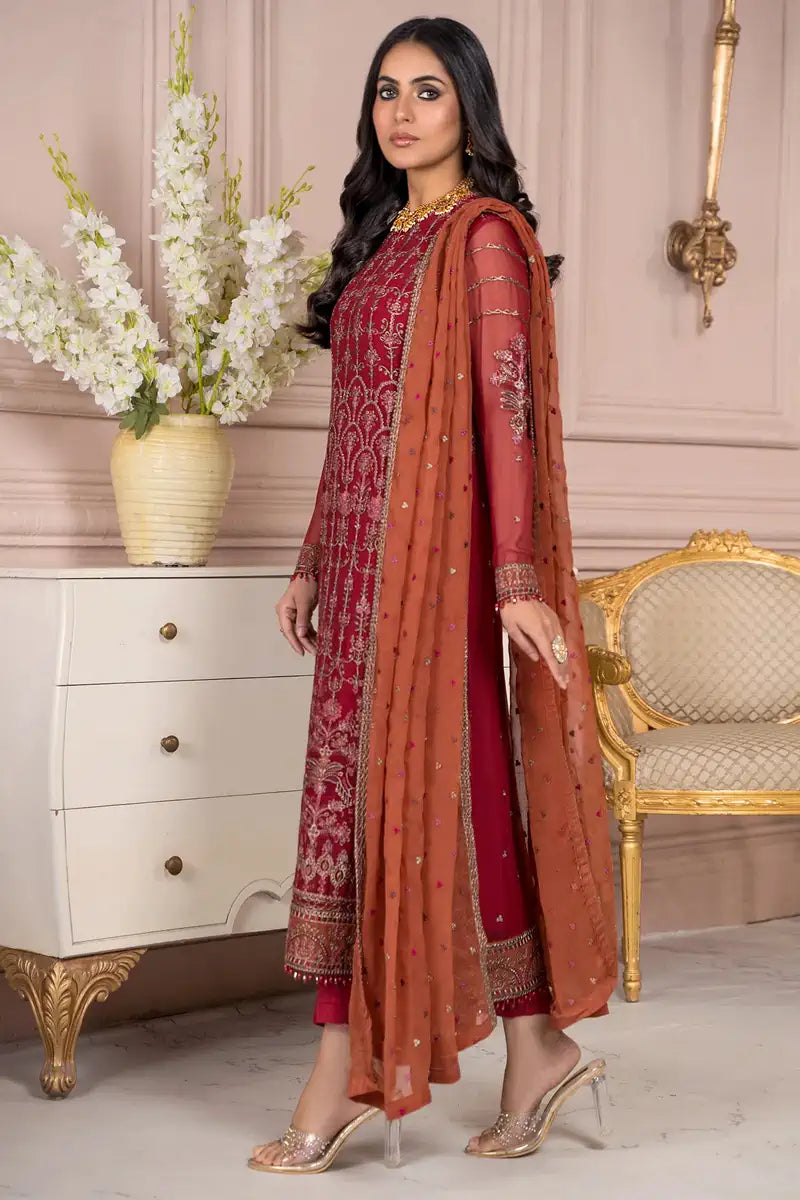 Zarif | Afreen Formals | ZA 08 GARNET - Pakistani Clothes for women, in United Kingdom and United States