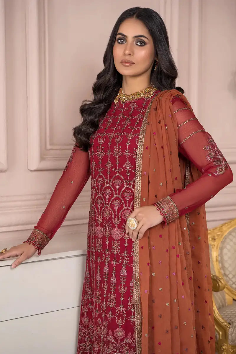 Zarif | Afreen Formals | ZA 08 GARNET - Pakistani Clothes for women, in United Kingdom and United States