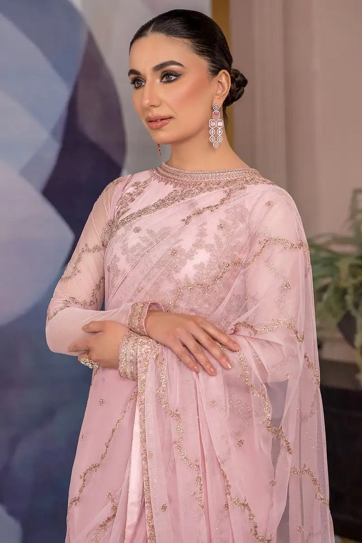 Zarif | Afreen Formals | ZA 06 FRENCH ROSE - Hoorain Designer Wear - Pakistani Ladies Branded Stitched Clothes in United Kingdom, United states, CA and Australia