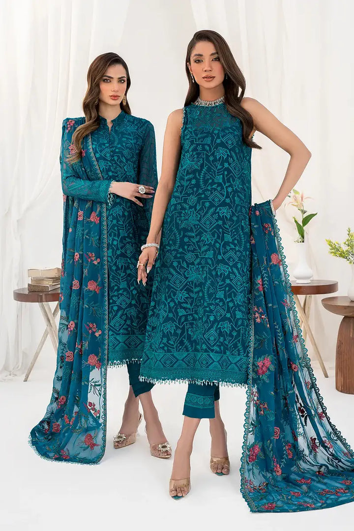 Zarif | LA CELESTE LUXURY Formals | ZLC 03 GARDENIA - Pakistani Clothes for women, in United Kingdom and United States