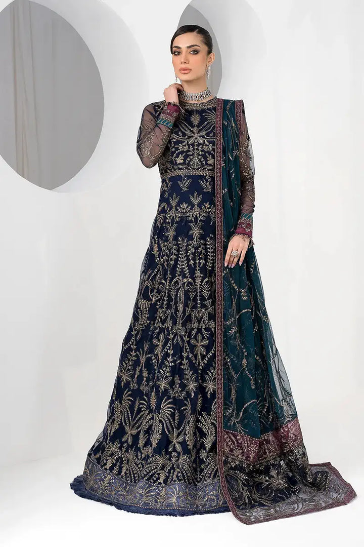 Zarif | LA CELESTE LUXURY Formals | ZLC 01 BLUEBERRY - Pakistani Clothes for women, in United Kingdom and United States