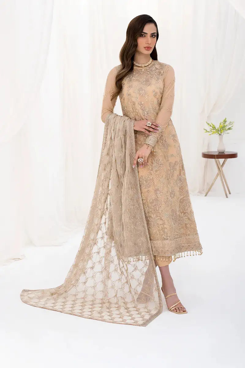 Zarif | LA CELESTE LUXURY Formals | ZLC 07 SAND GLOW - Pakistani Clothes for women, in United Kingdom and United States