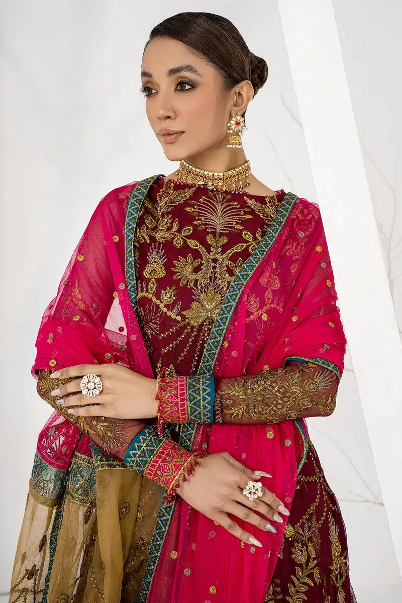 Zarif | LA CELESTE LUXURY Formals | ZLC 04 BURNT ROSE - Pakistani Clothes for women, in United Kingdom and United States