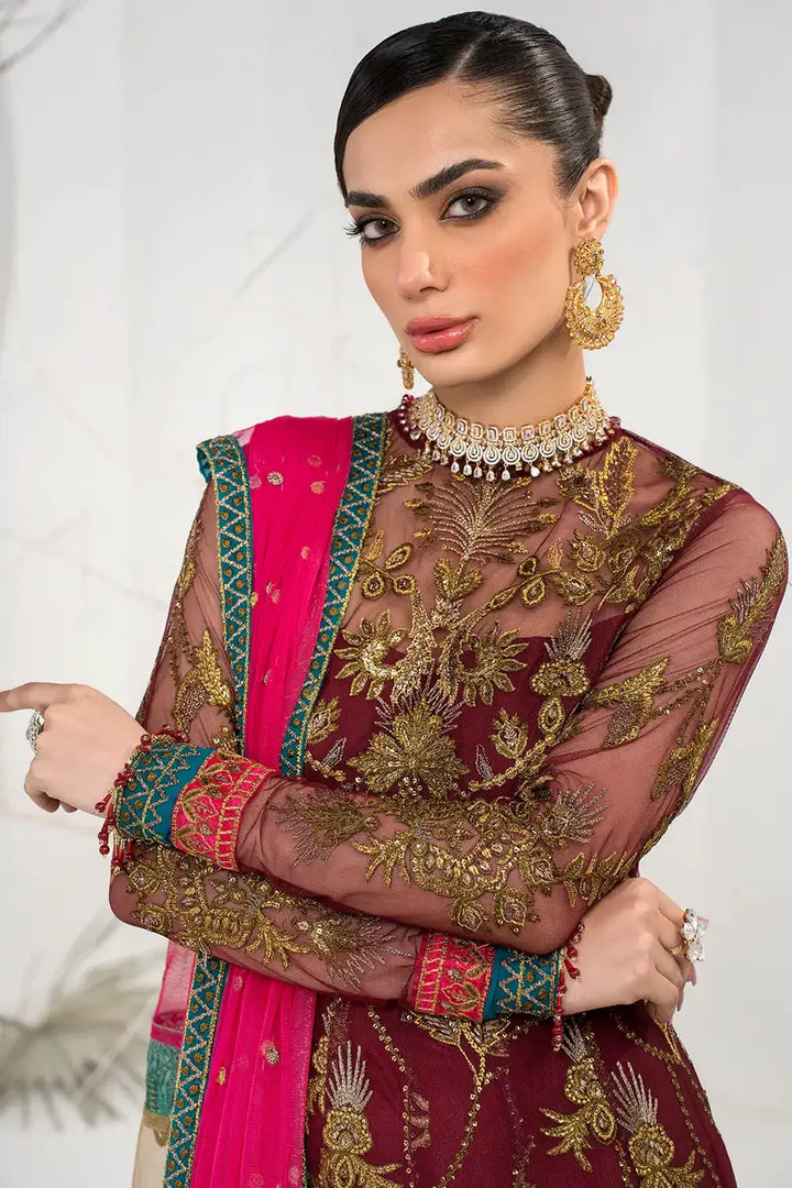 Zarif | LA CELESTE LUXURY Formals | ZLC 04 BURNT ROSE - Pakistani Clothes for women, in United Kingdom and United States