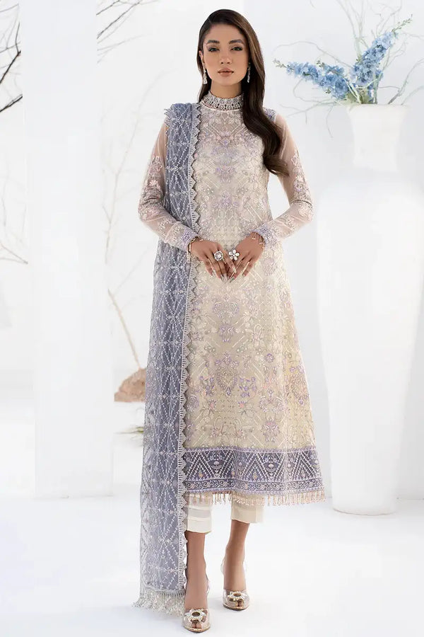 Zarif | LA CELESTE LUXURY Formals | ZLC 02 PEARL WHITE - Pakistani Clothes for women, in United Kingdom and United States