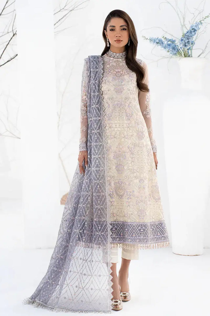 Zarif | LA CELESTE LUXURY Formals | ZLC 02 PEARL WHITE - Pakistani Clothes for women, in United Kingdom and United States