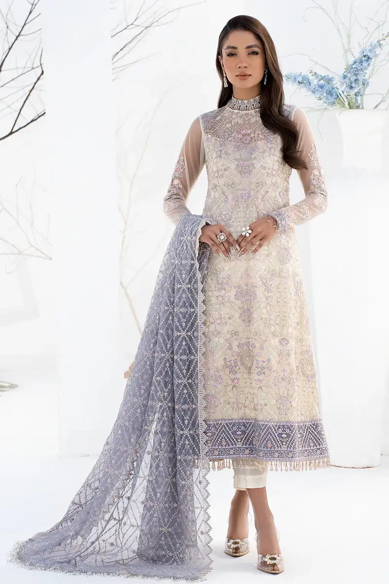 Zarif | LA CELESTE LUXURY Formals | ZLC 02 PEARL WHITE - Pakistani Clothes for women, in United Kingdom and United States