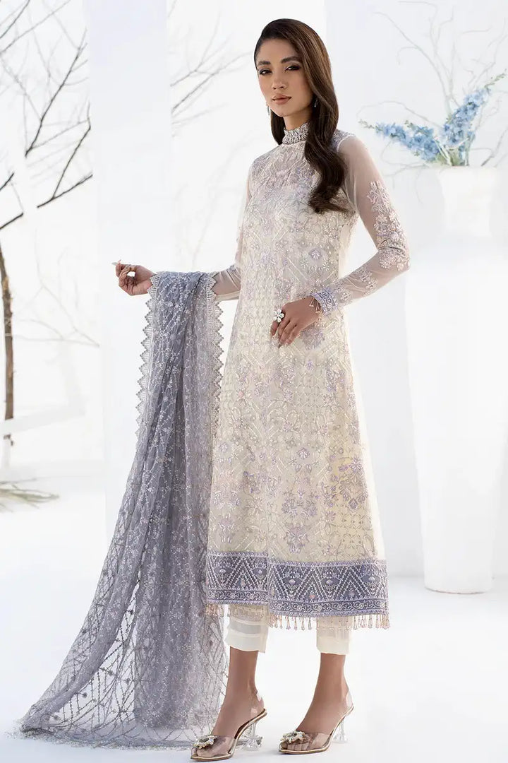 Zarif | LA CELESTE LUXURY Formals | ZLC 02 PEARL WHITE - Pakistani Clothes for women, in United Kingdom and United States