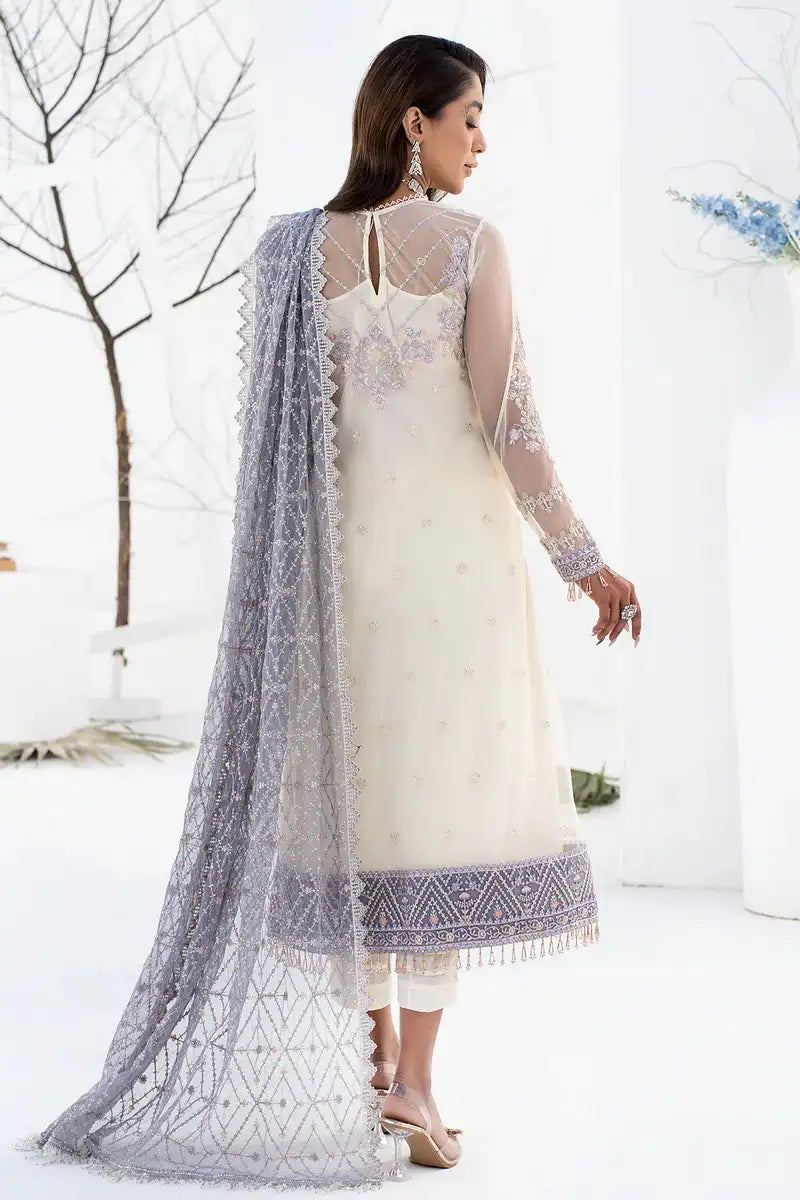 Zarif | LA CELESTE LUXURY Formals | ZLC 02 PEARL WHITE - Pakistani Clothes for women, in United Kingdom and United States