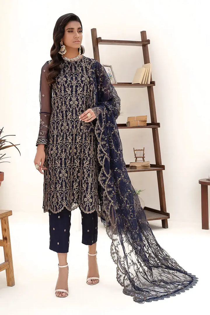 Zarif | Nazneen Formals | ZN 09 DEEP PINE - Pakistani Clothes for women, in United Kingdom and United States