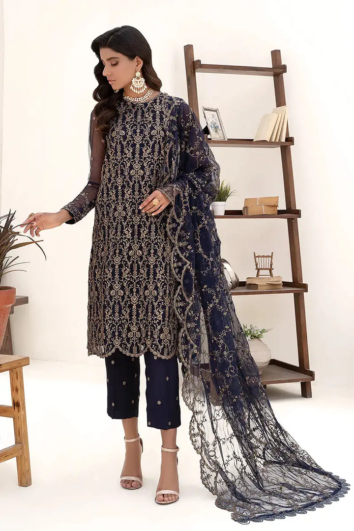 Zarif | Nazneen Formals | ZN 09 DEEP PINE - Pakistani Clothes for women, in United Kingdom and United States