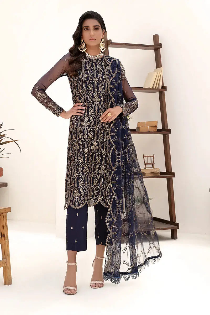 Zarif | Nazneen Formals | ZN 09 DEEP PINE - Pakistani Clothes for women, in United Kingdom and United States