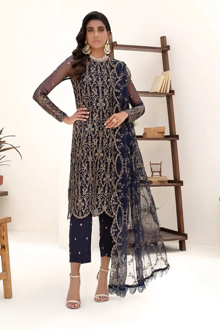 Zarif | Nazneen Formals | ZN 09 DEEP PINE - Pakistani Clothes for women, in United Kingdom and United States