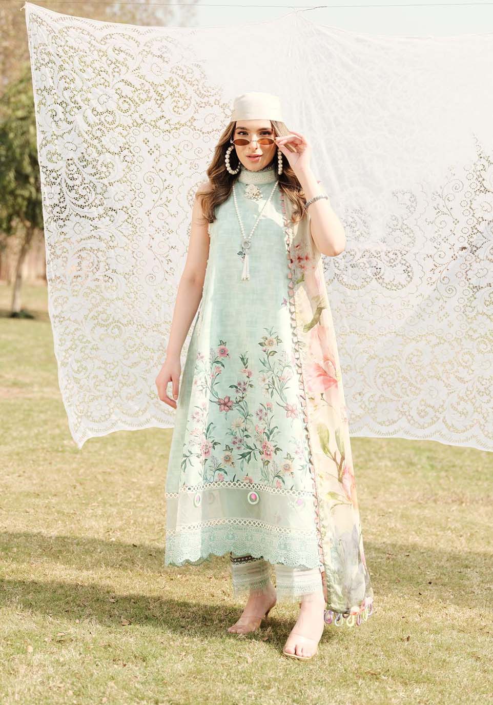 Zarqash | Luxe Lawn 24 | ZQ 8 - Pakistani Clothes for women, in United Kingdom and United States