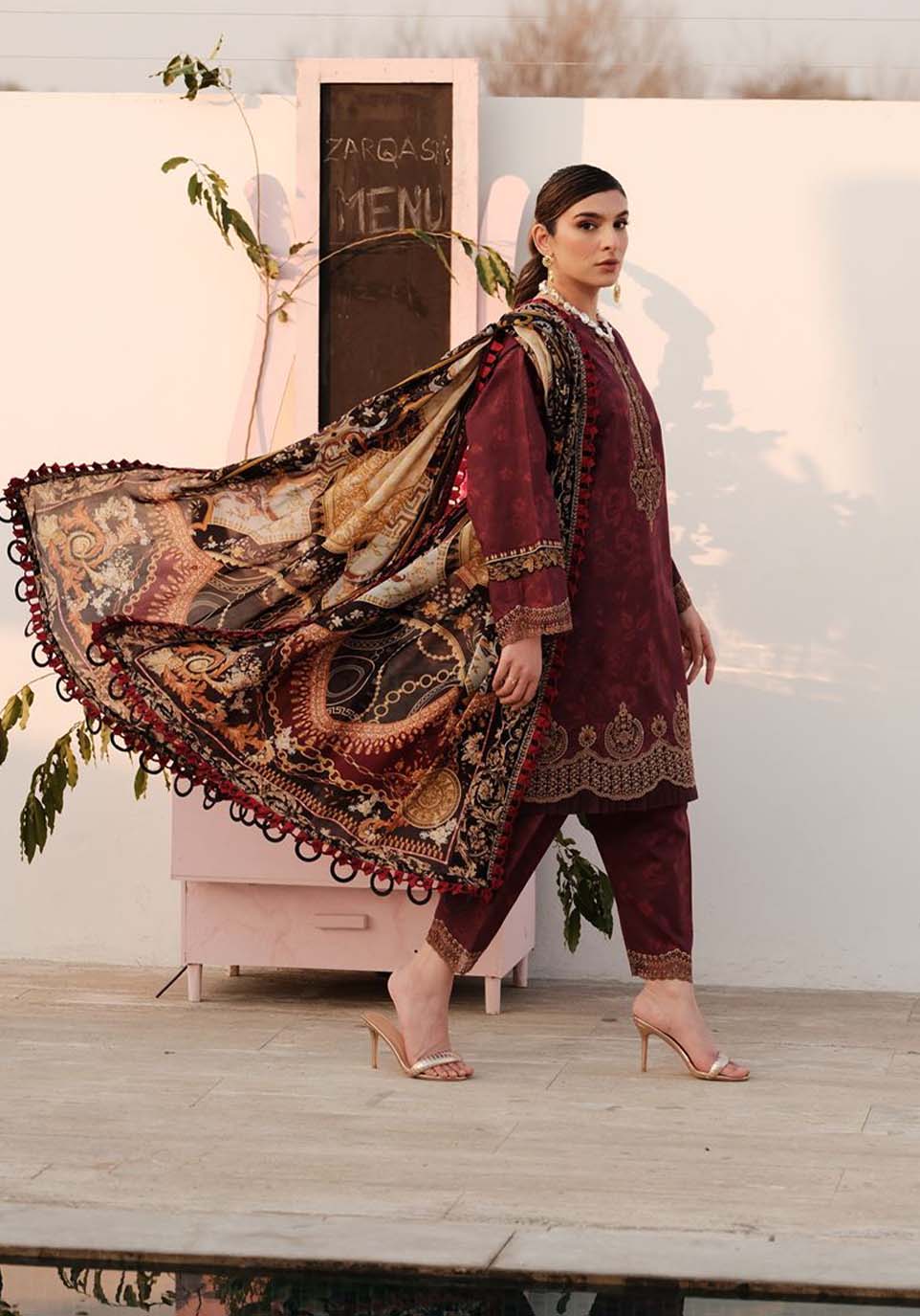 Zarqash | Luxe Lawn 24 | ZQ 6 - Pakistani Clothes for women, in United Kingdom and United States