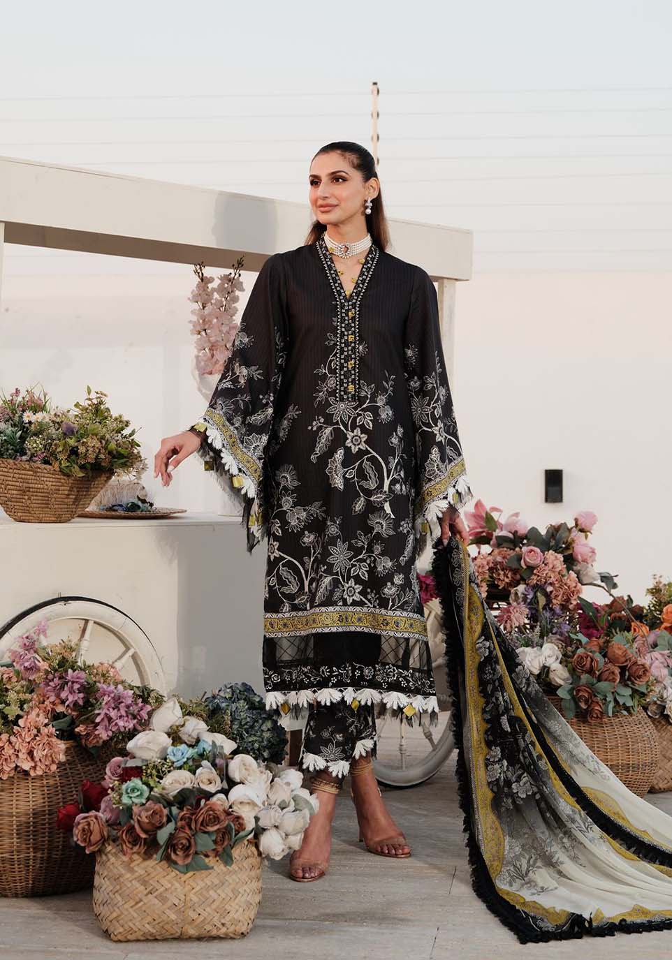 Zarqash | Luxe Lawn 24 | ZQ 14 - Pakistani Clothes for women, in United Kingdom and United States