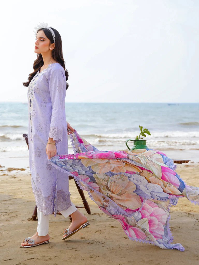 Aabyaan | Saagar Luxury Lawn 24 | AMAL (AF - 13) - Pakistani Clothes - Hoorain Designer Wear