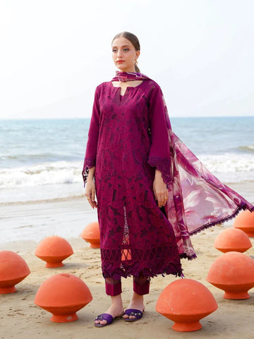 Aabyaan | Saagar Luxury Lawn 24 | INZAH (AF - 11) - Pakistani Clothes - Hoorain Designer Wear