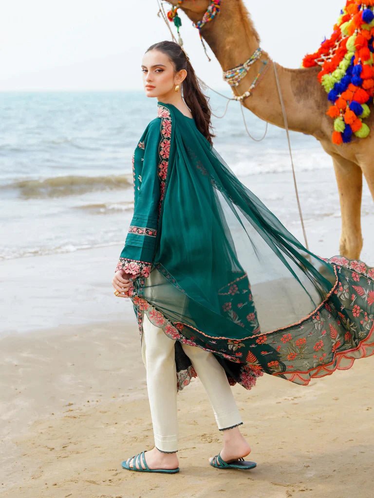 Aabyaan | Saagar Luxury Lawn 24 | NOORA (AF - 10) - Pakistani Clothes - Hoorain Designer Wear