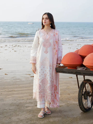 Aabyaan | Saagar Luxury Lawn 24 | SAMAR (AF - 02) - Pakistani Clothes - Hoorain Designer Wear