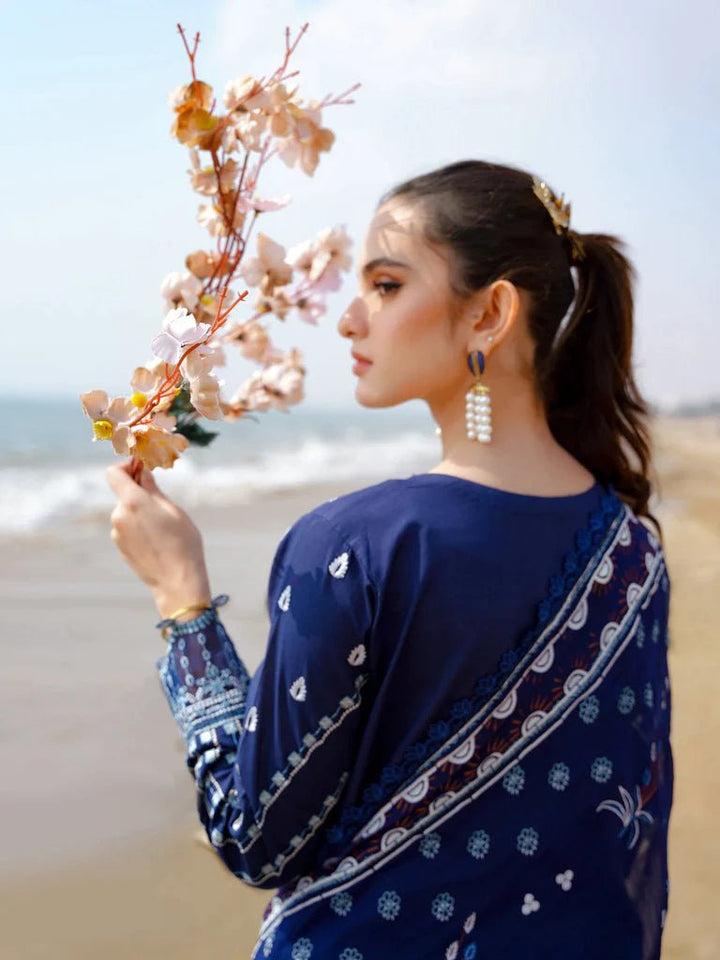 Aabyaan | Saagar Luxury Lawn 24 | ZAMDA (AF - 09) - Pakistani Clothes - Hoorain Designer Wear