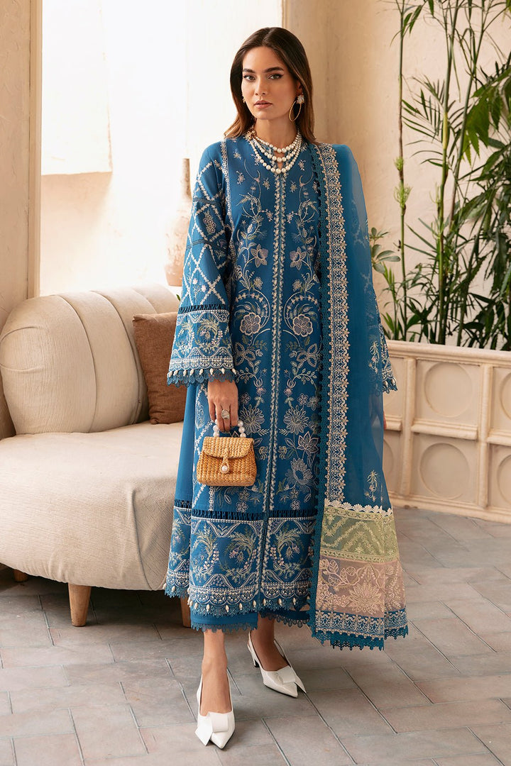 Afrozeh | Cascade Luxury Lawn 24 | Amelia - Pakistani Clothes - Hoorain Designer Wear