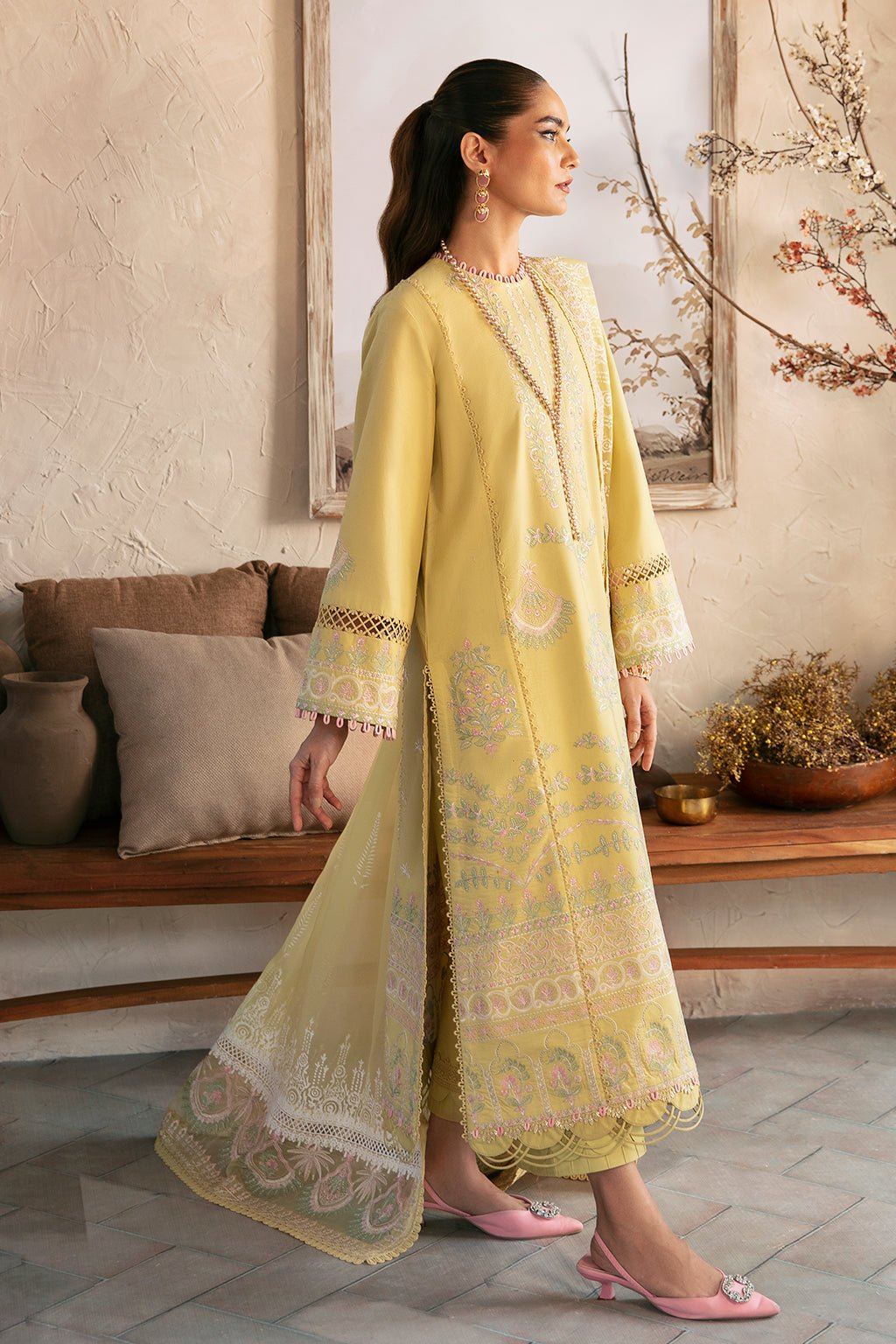 Afrozeh | Cascade Luxury Lawn 24 | Liana - Pakistani Clothes - Hoorain Designer Wear